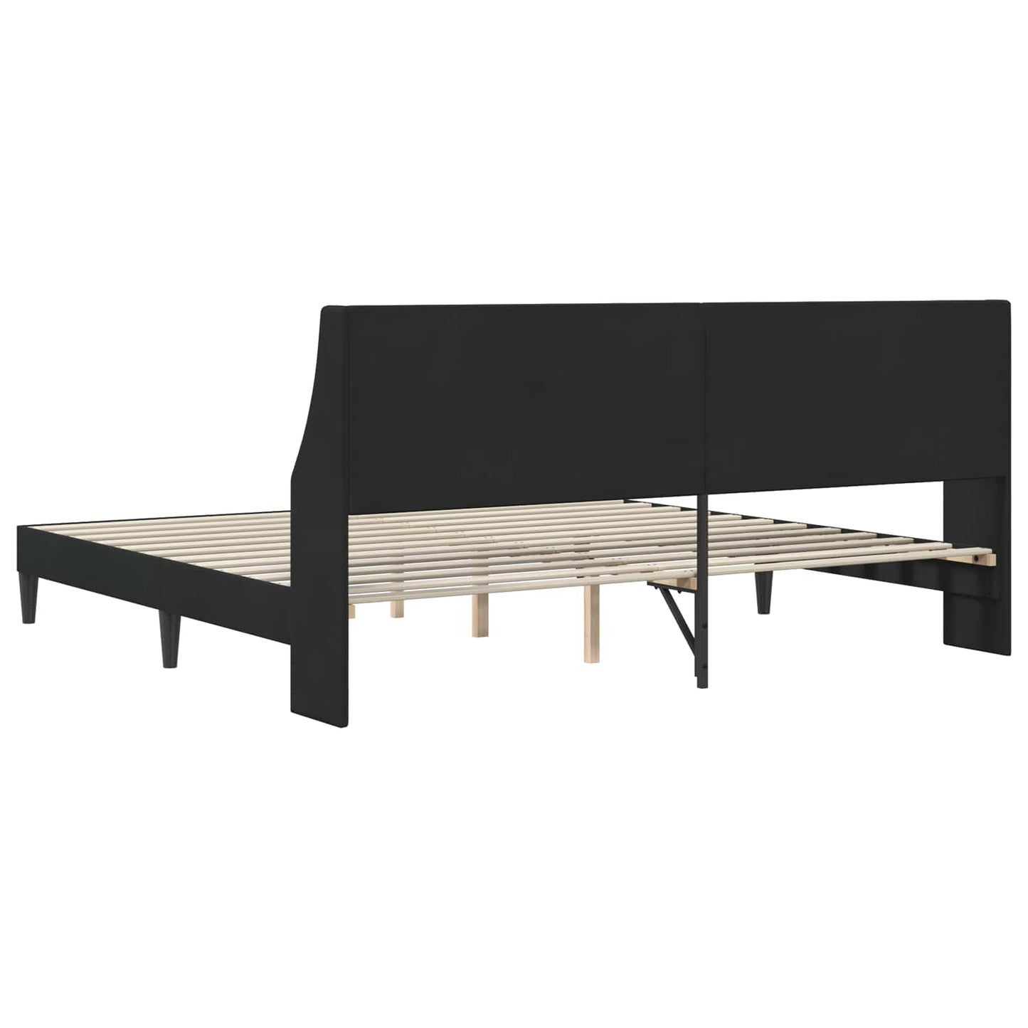 Bed Frame with Headboard Black 180 x 200 cm Velvet