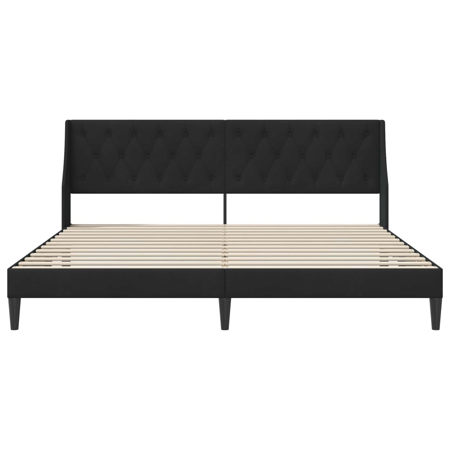 Bed Frame with Headboard Black 180 x 200 cm Velvet