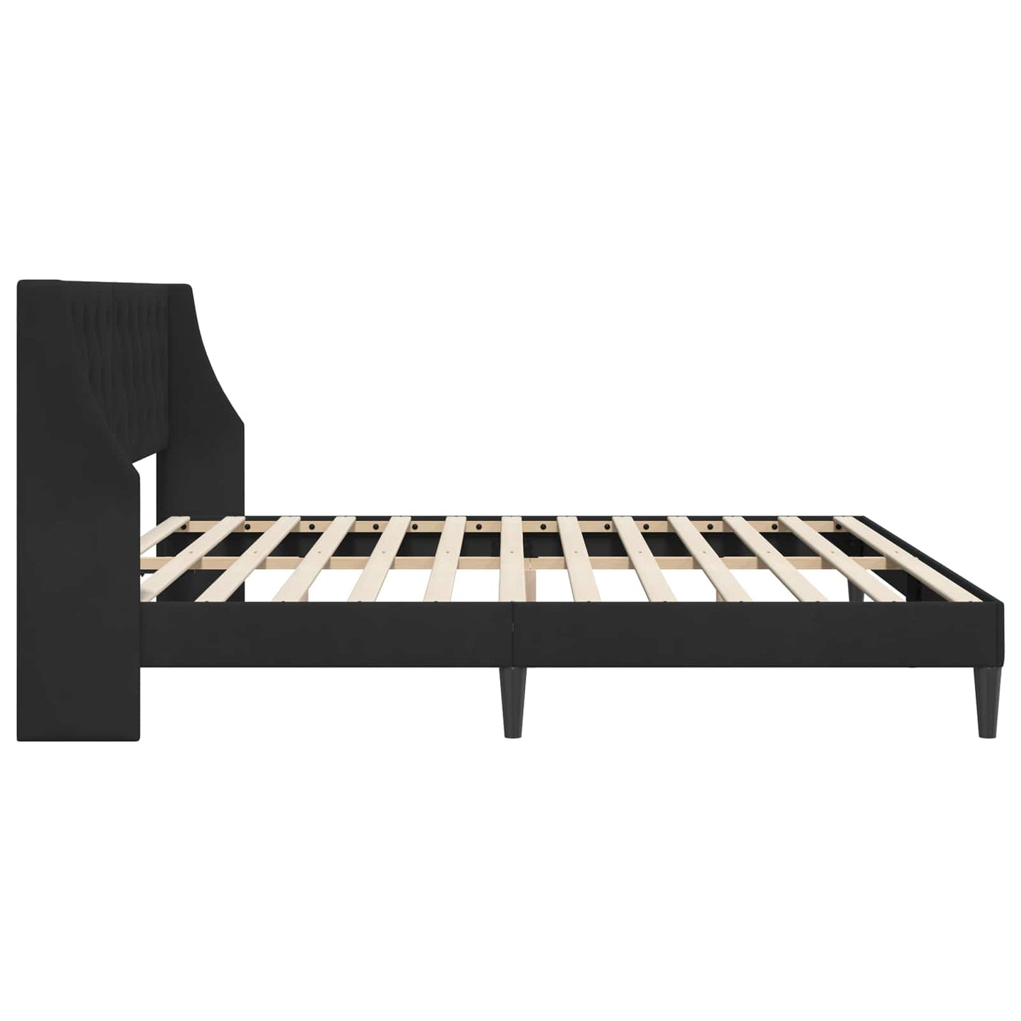 Bed Frame with Headboard Black 180 x 200 cm Velvet