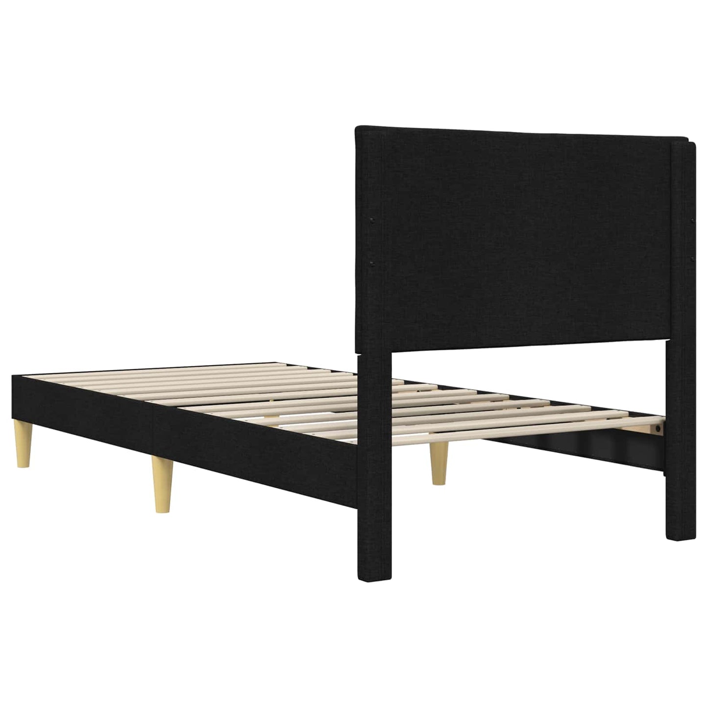 Bed Frame with Headboard Black 90 x 190 cm Fabric
