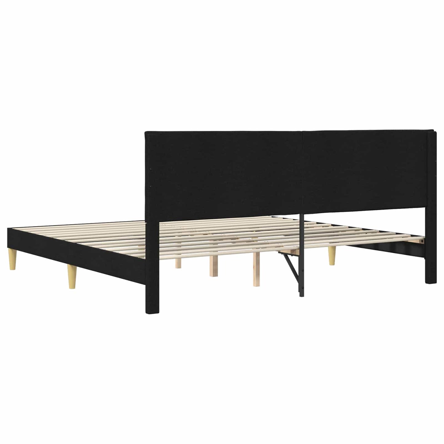 Bed Frame with Headboard Black 180 x 200 cm Fabric