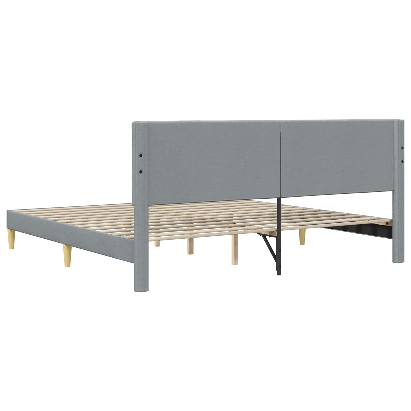 Bed Frame with Headboard Light Grey 180 x 200 cm Fabric