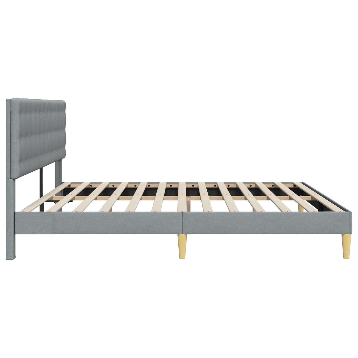 Bed Frame with Headboard Light Grey 180 x 200 cm Fabric