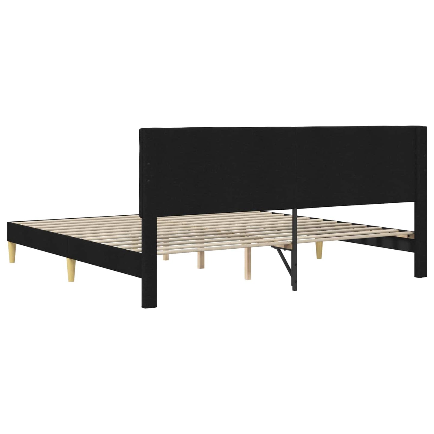 Bed Frame with Headboard Black 180 x 200 cm Fabric