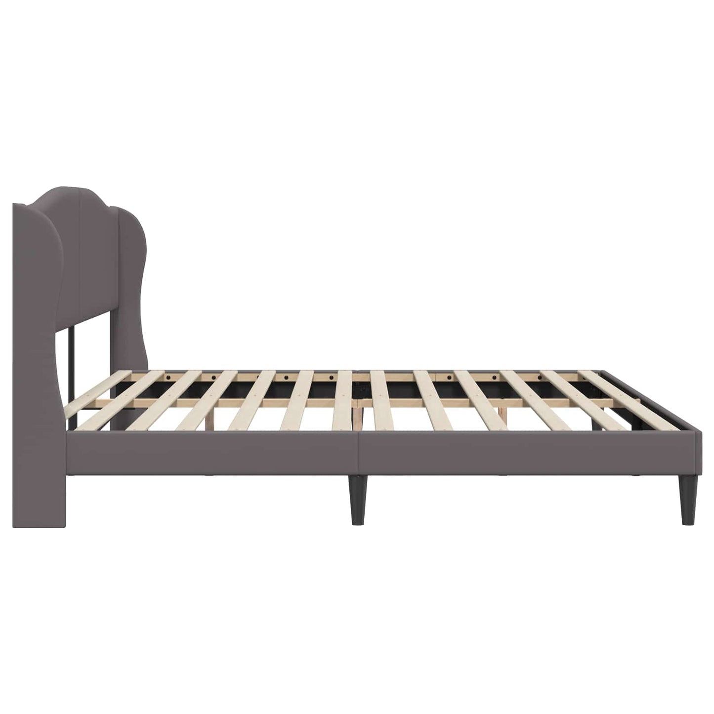 Bed Frame with Headboard Grey 180 x 200 cm Faux Leather