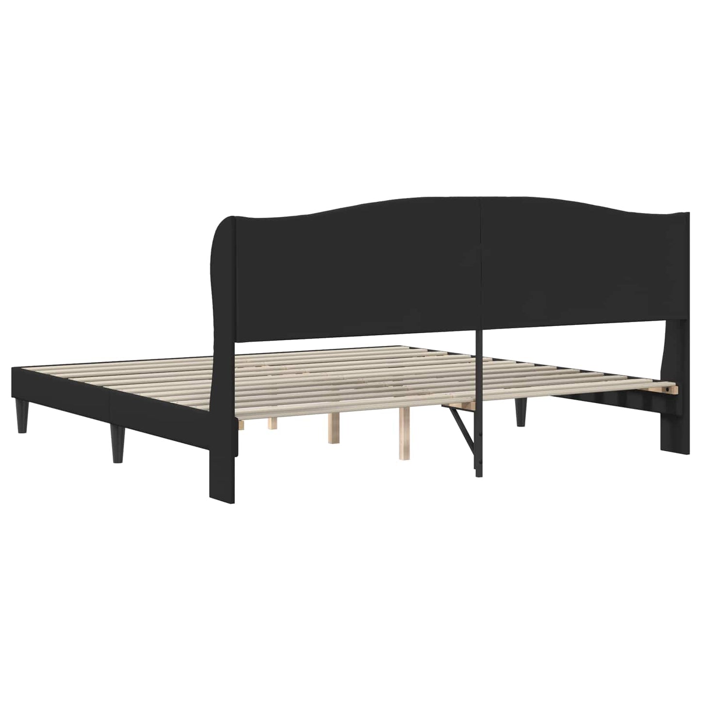 Bed Frame with Headboard Black 180 x 200 cm Faux Leather
