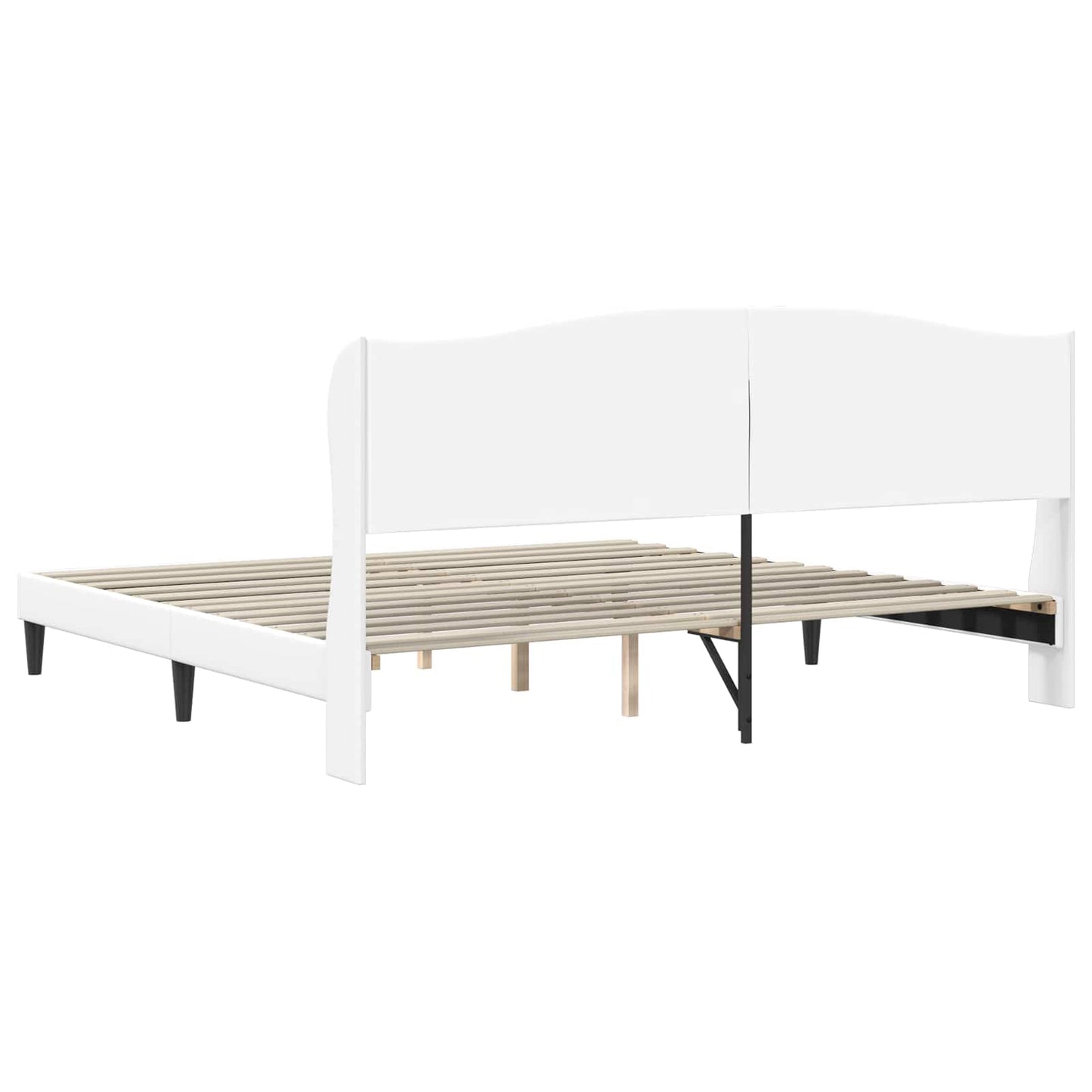 Bed Frame with Headboard White 180 x 200 cm Faux Leather