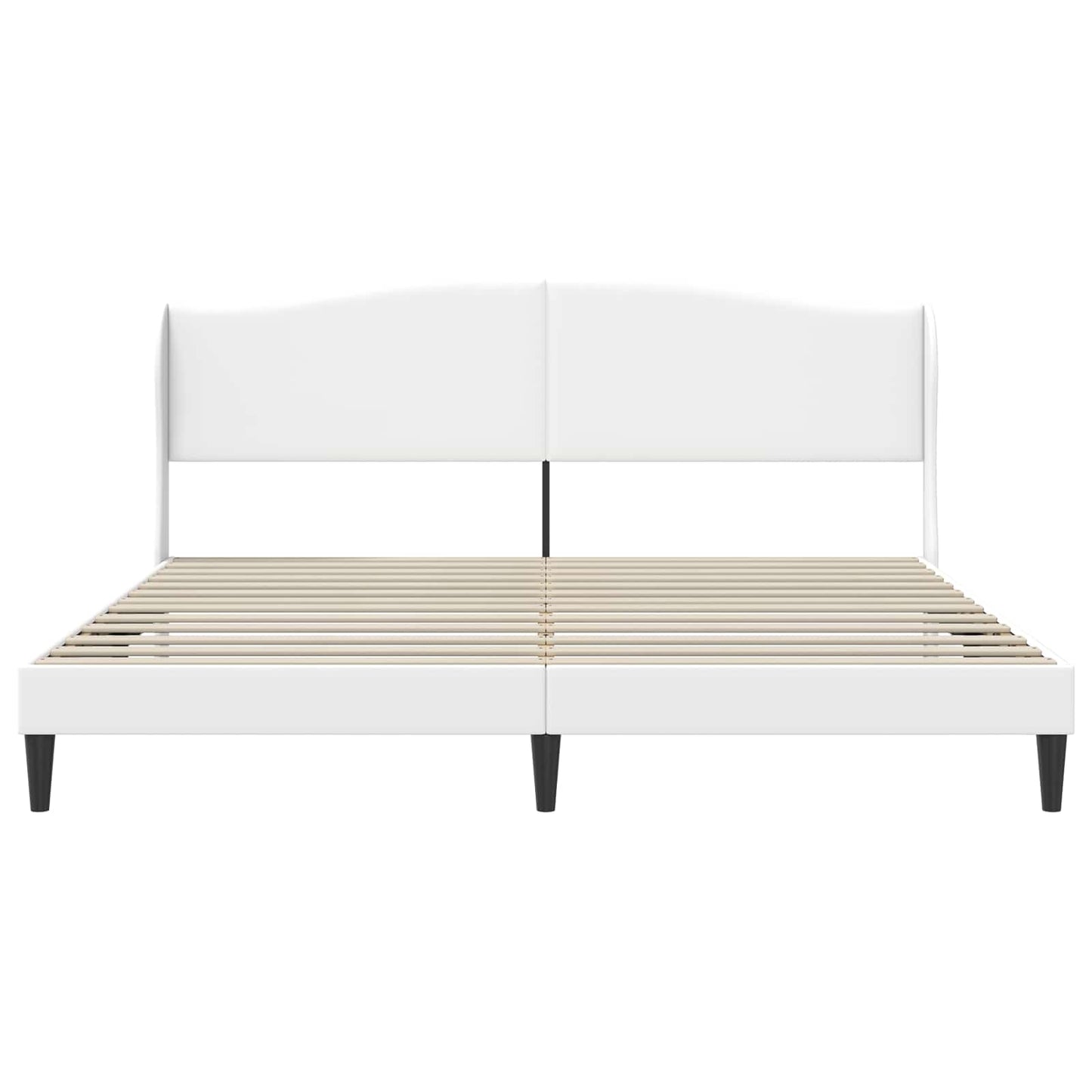 Bed Frame with Headboard White 180 x 200 cm Faux Leather