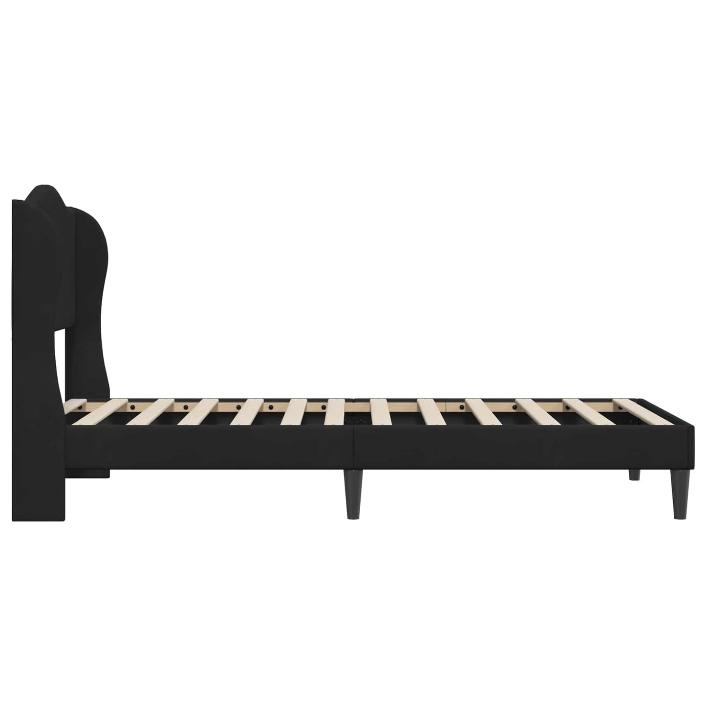 Bed Frame with Headboard Black 90 x 190 cm Velvet
