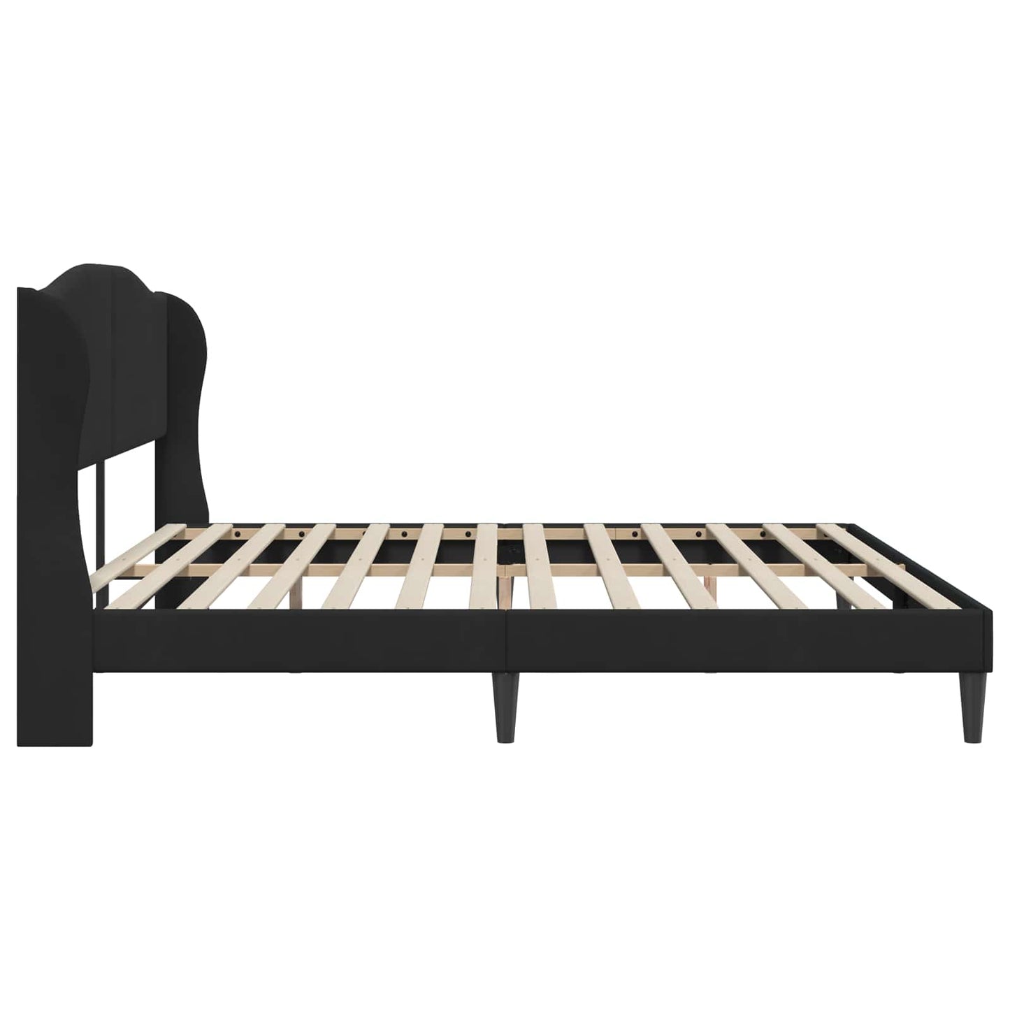 Bed Frame with Headboard Black 180 x 200 cm Velvet