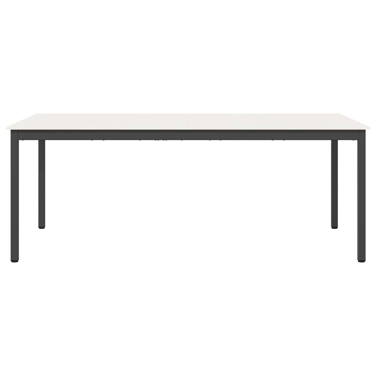 Dining Table White 200 x 100 x 75 cm Solid Pine Wood