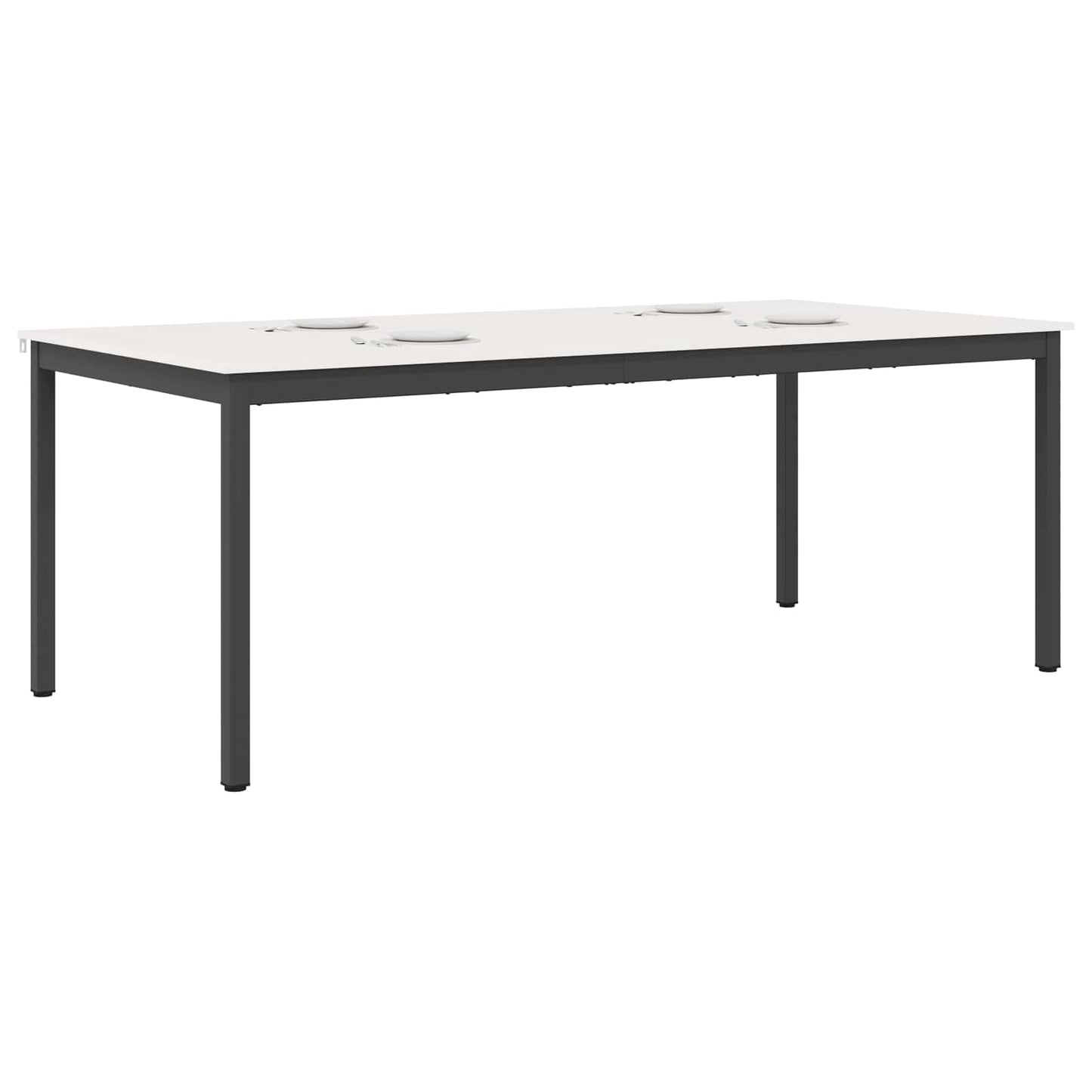 Dining Table White 200 x 100 x 75 cm Solid Pine Wood