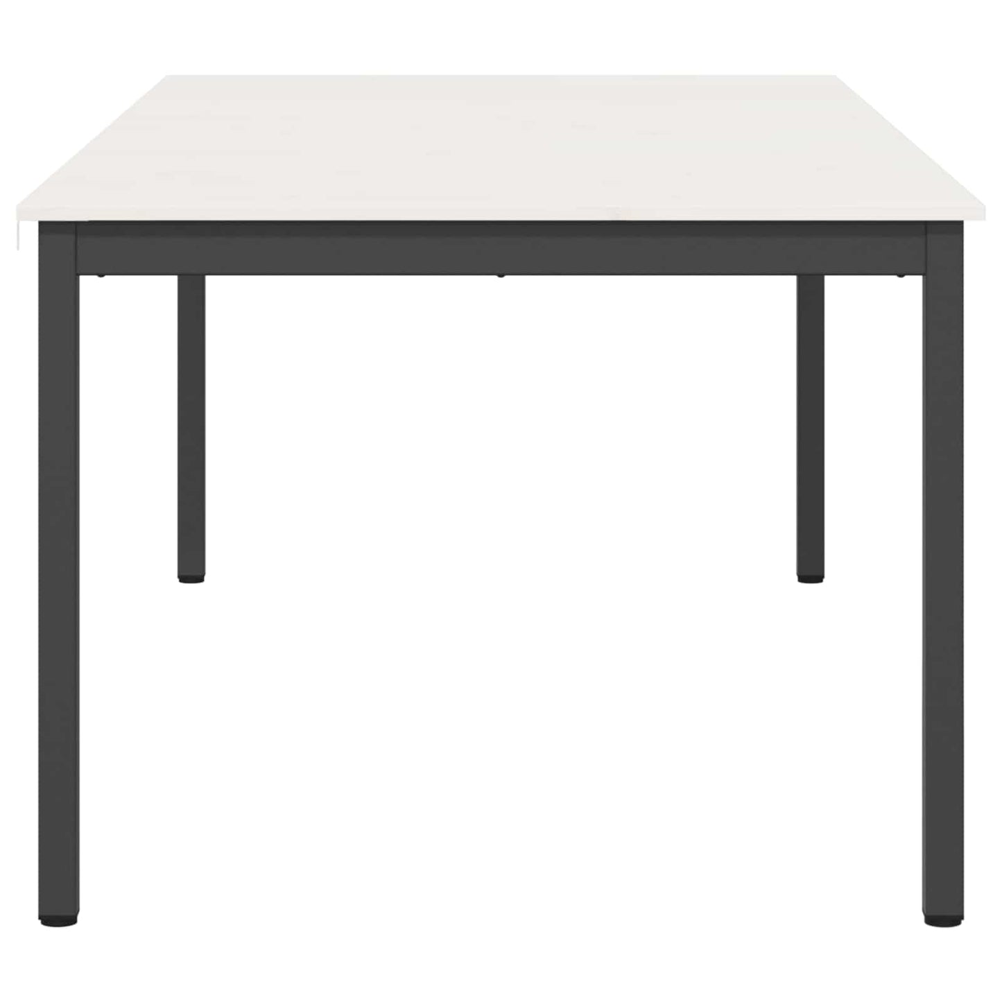 Dining Table White 200 x 100 x 75 cm Solid Pine Wood