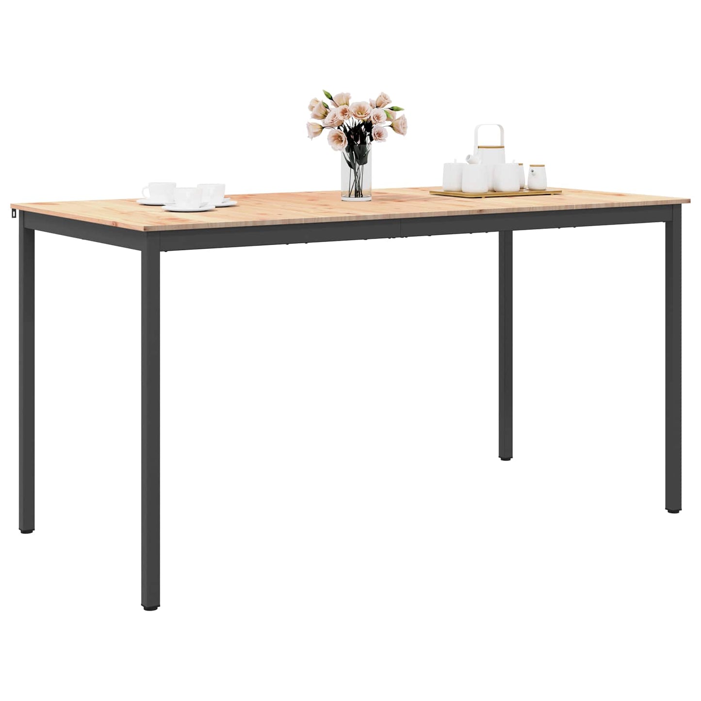 Bar Table Natural 200 x 100 x 105 cm Solid Pine Wood