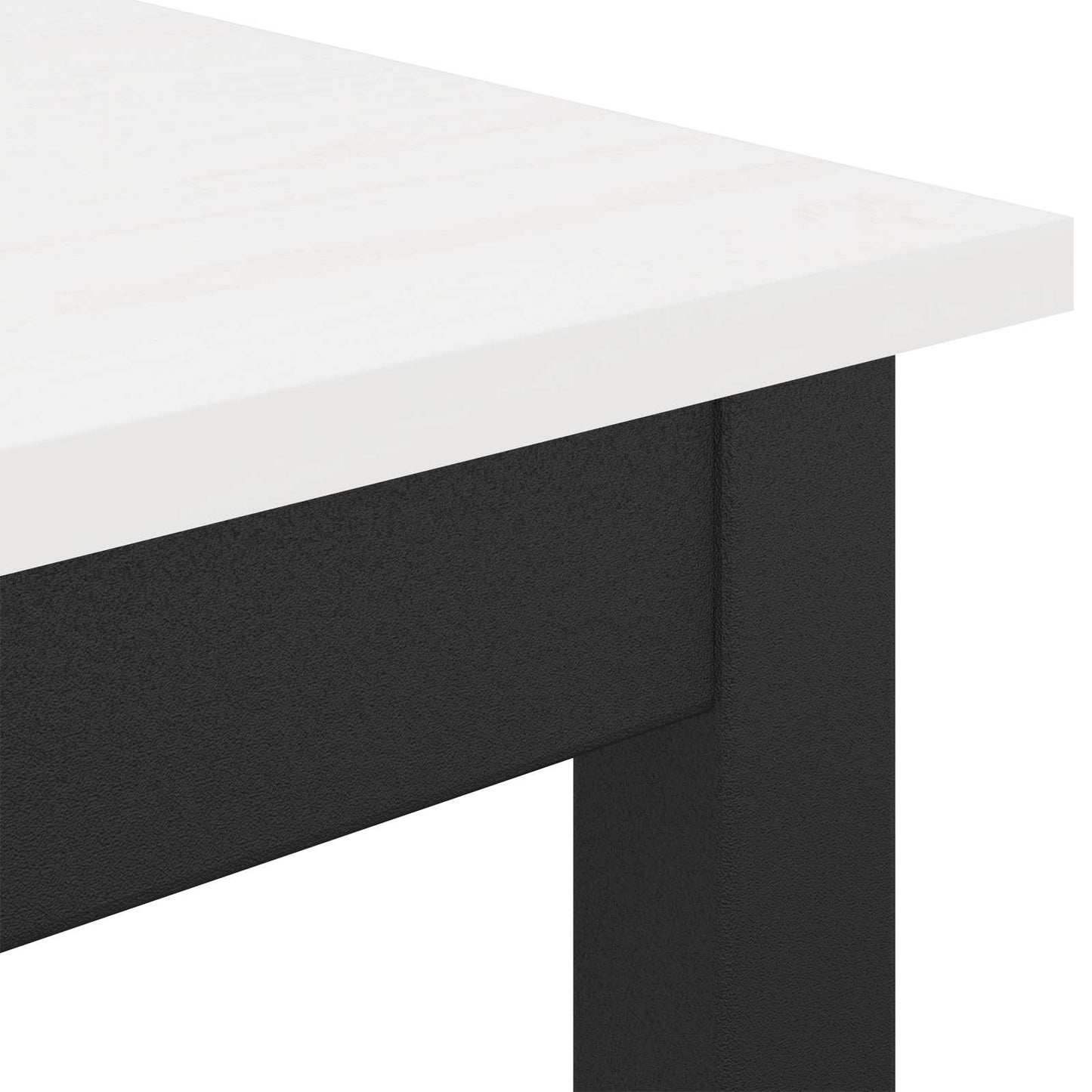 Bar Table White 200 x 100 x 105 cm Solid Pine Wood