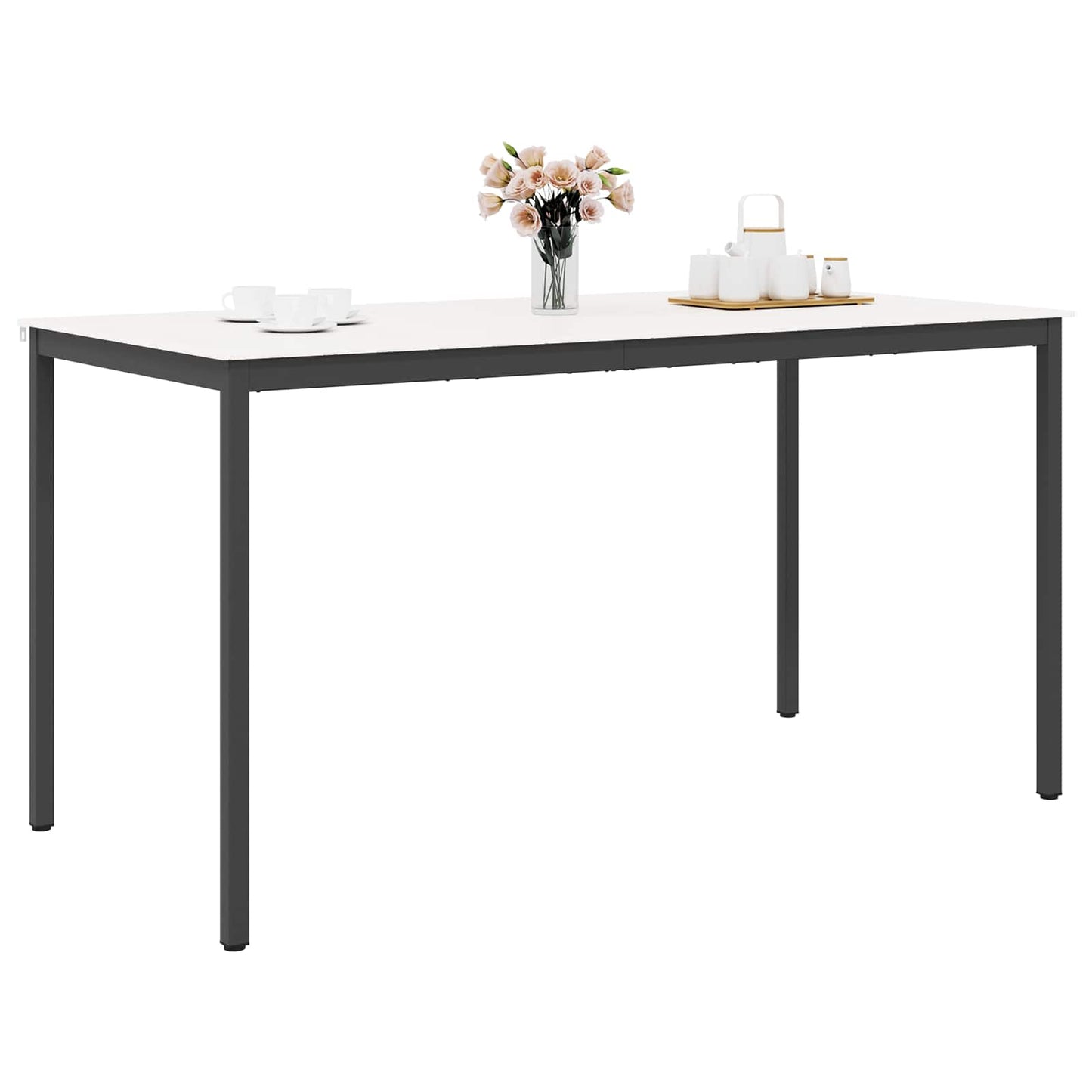 Bar Table White 200 x 100 x 105 cm Solid Pine Wood