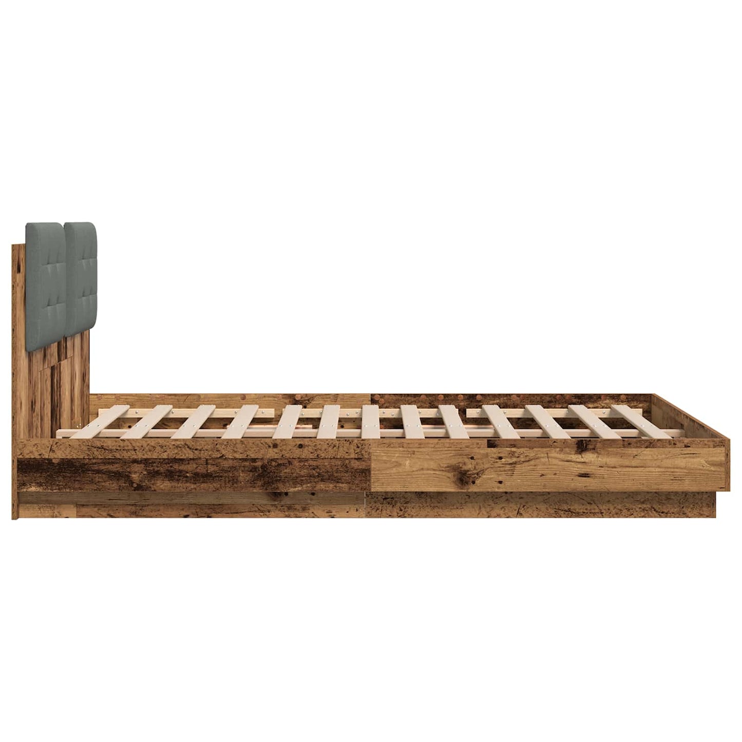 Bed Frame with Headboard Old Wood 160 x 200 cm Engineered Wood