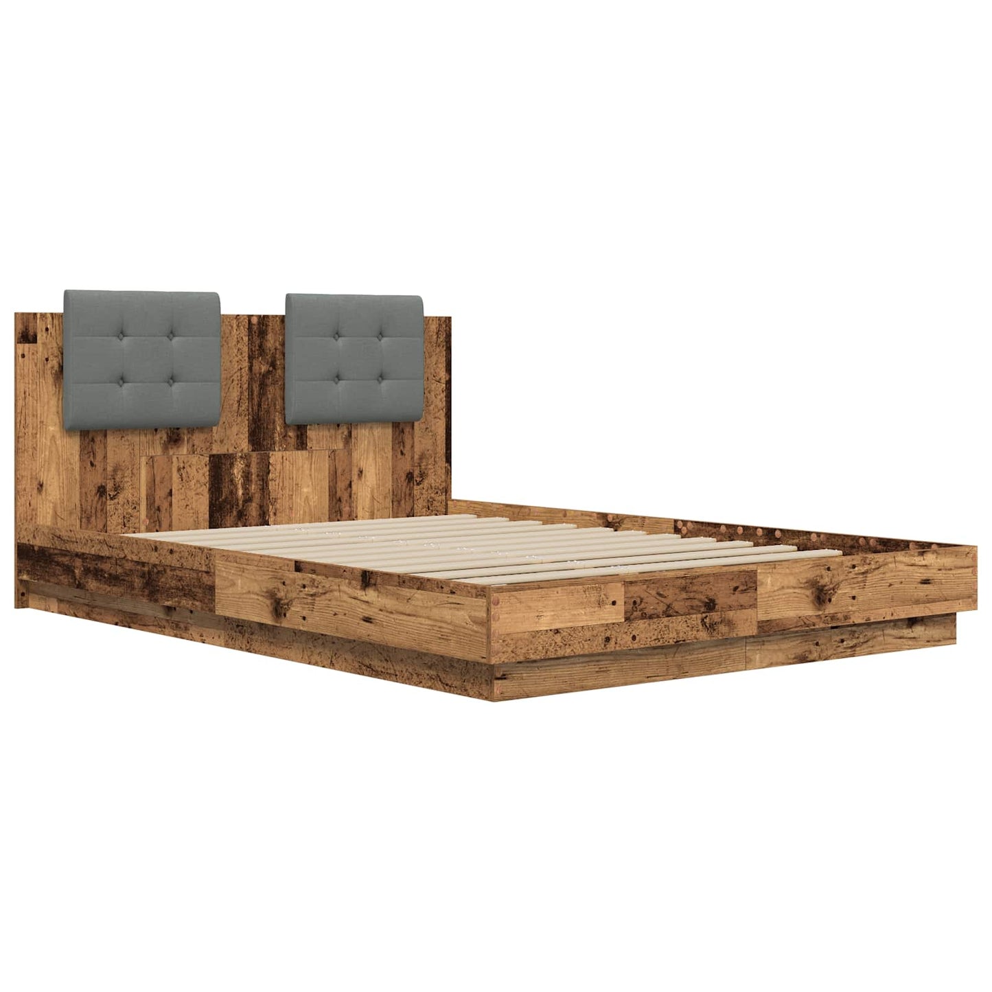 Bed Frame with Headboard Old Wood 150 x 200 cm Engineered Wood