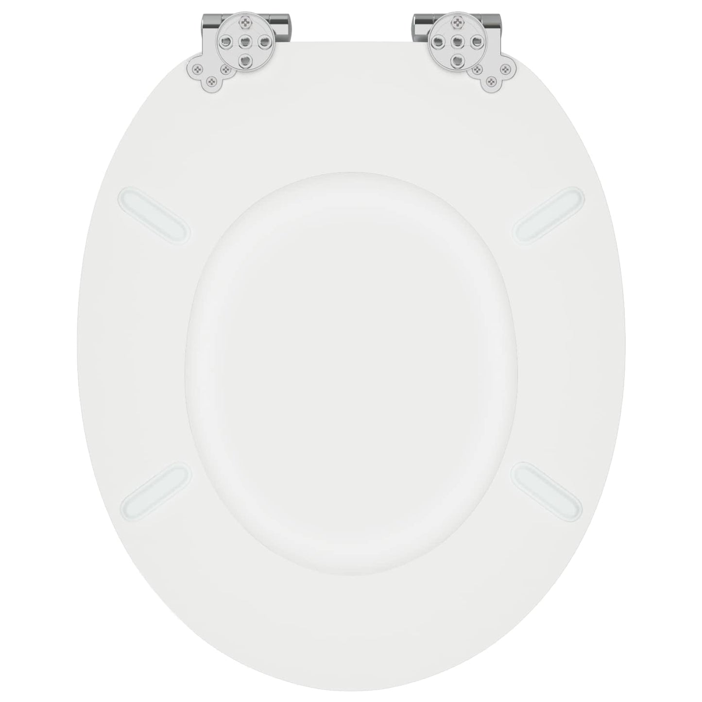 Soft-Close Toilet Seat 2 pcs White 44 x 38 cm MDF board