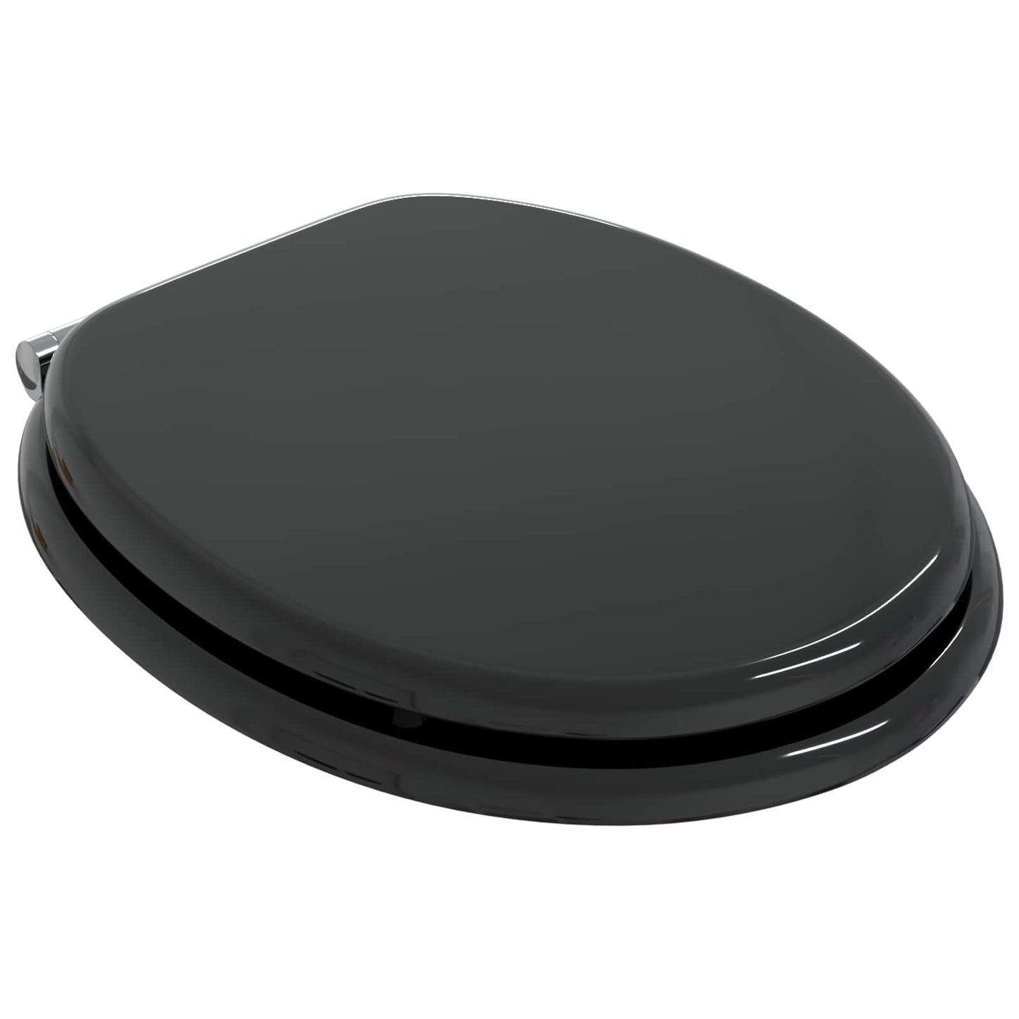 Soft-Close Toilet Seat 2 pcs Black 44 x 38 cm MDF board