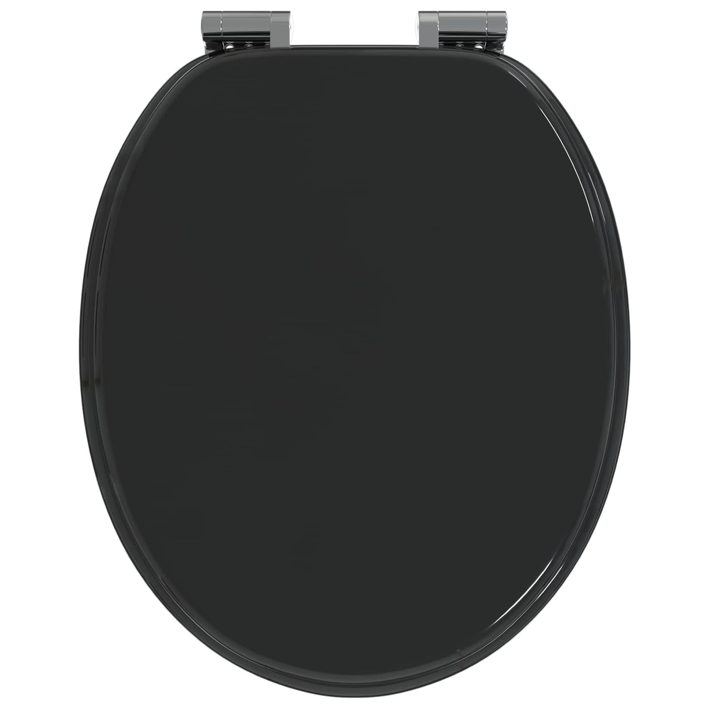 Soft-Close Toilet Seat 2 pcs Black 44 x 38 cm MDF board
