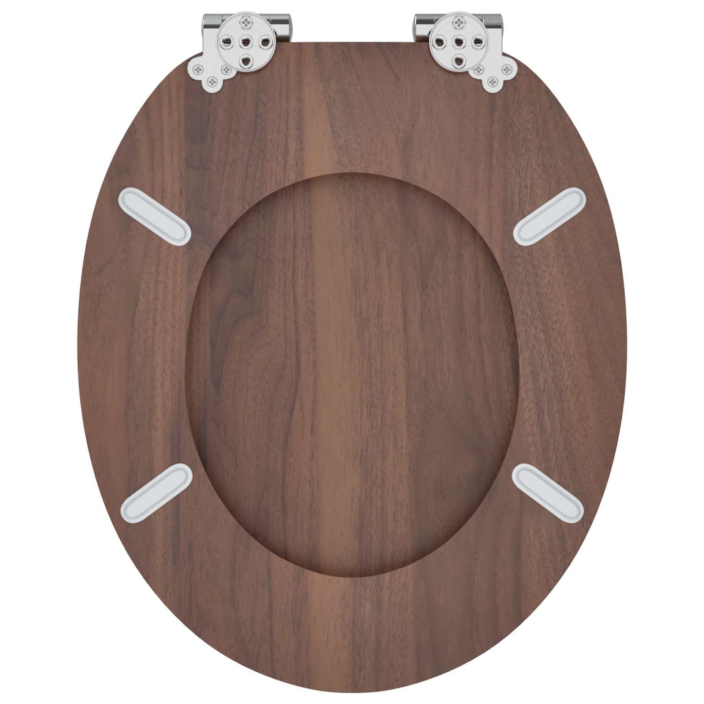 Soft-Close Toilet Seat 2 pcs Brown 44 x 38 cm MDF board