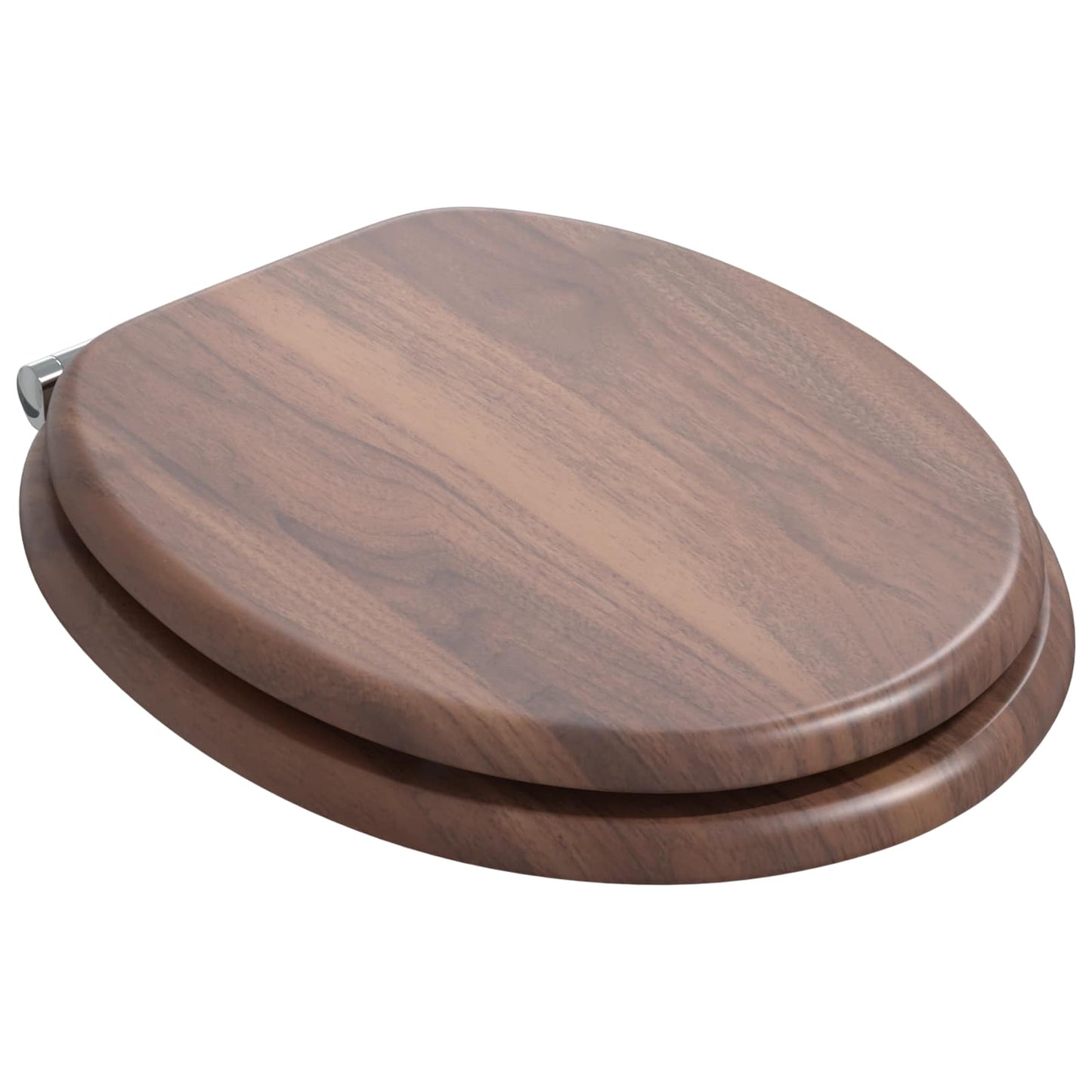 Soft-Close Toilet Seat 2 pcs Brown 44 x 38 cm MDF board