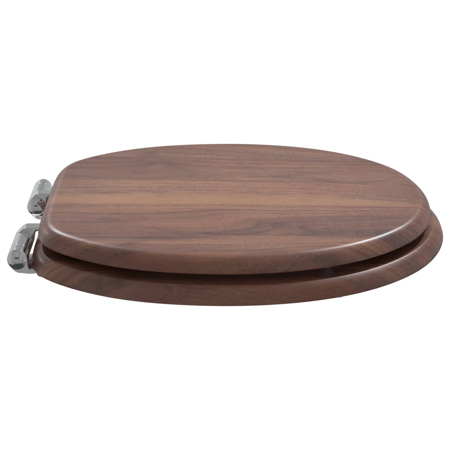 Soft-Close Toilet Seat 2 pcs Brown 44 x 38 cm MDF board