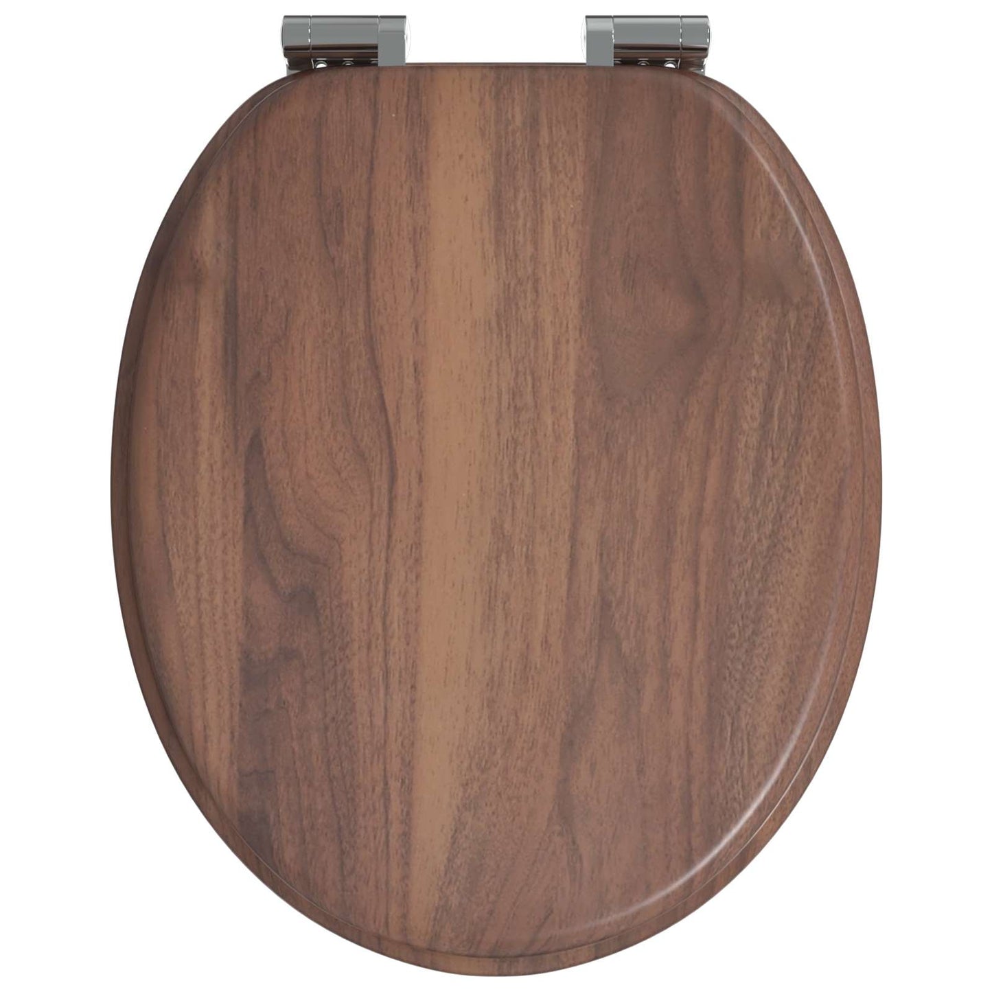 Soft-Close Toilet Seat 2 pcs Brown 44 x 38 cm MDF board