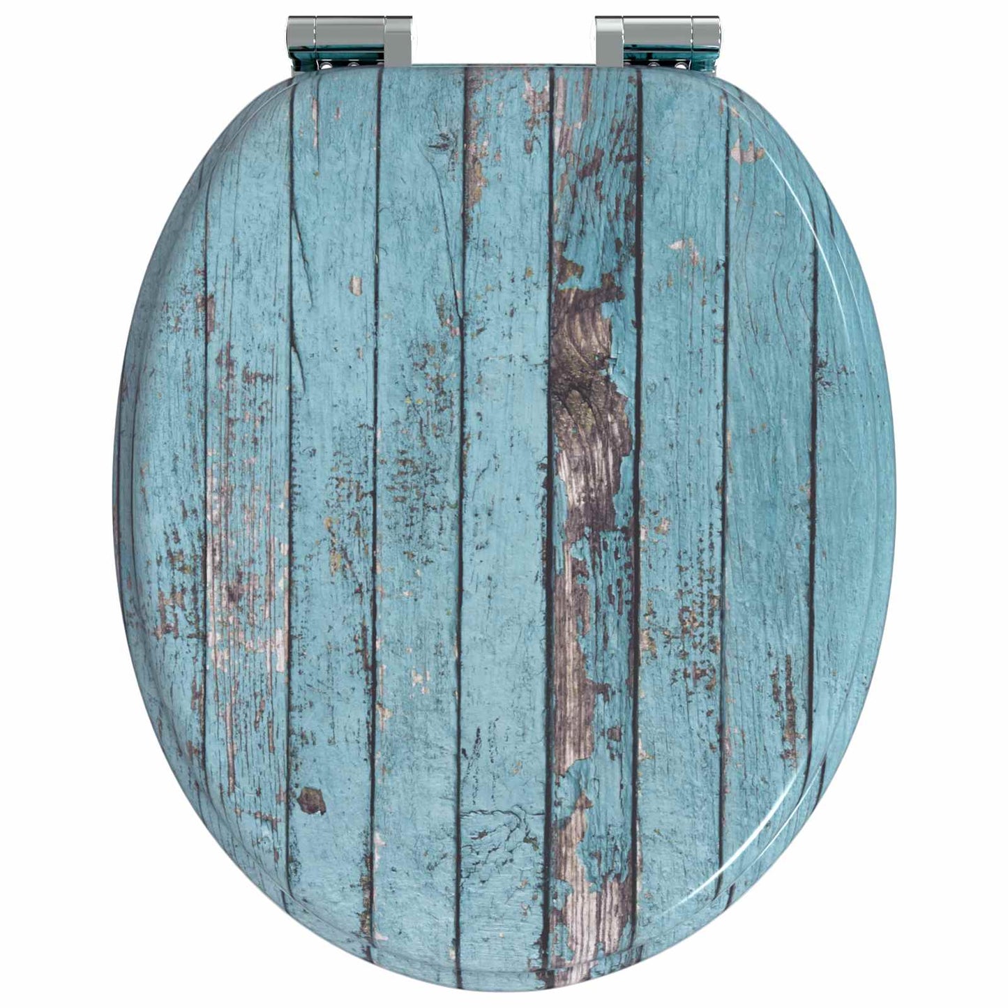 Soft-Close Toilet Seat 2 pcs Blue 44 x 38 cm MDF board