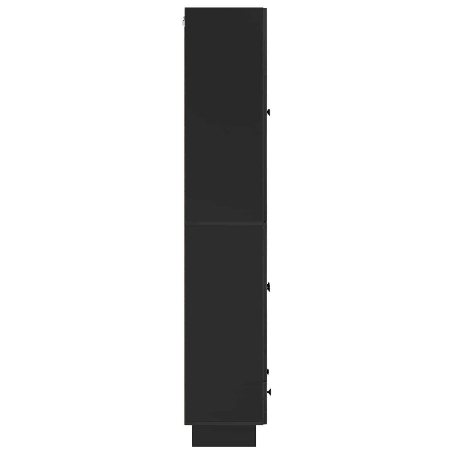 Cabinet Set 2 pcs Black Engineered Wood