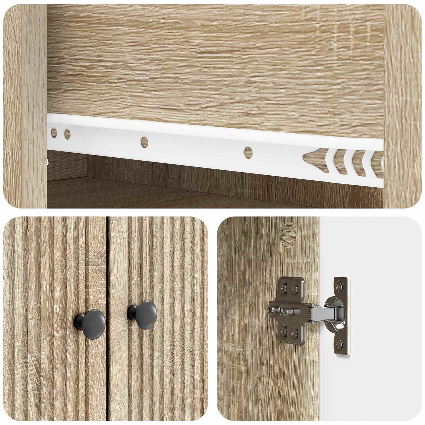 Cabinet Set 2 pcs Sonoma Oak 66 x 34.5 x 95 cm Engineered Wood