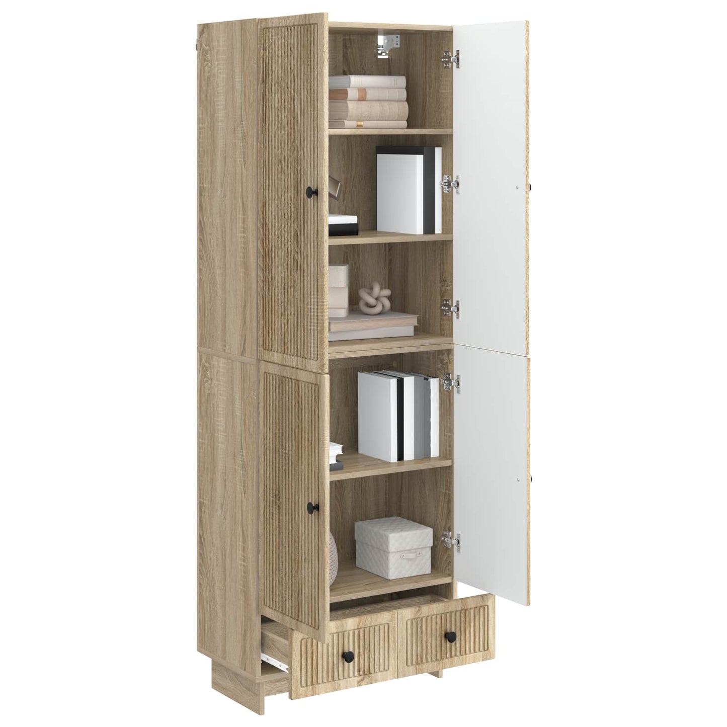 Cabinet Set 2 pcs Sonoma Oak 66 x 34.5 x 95 cm Engineered Wood