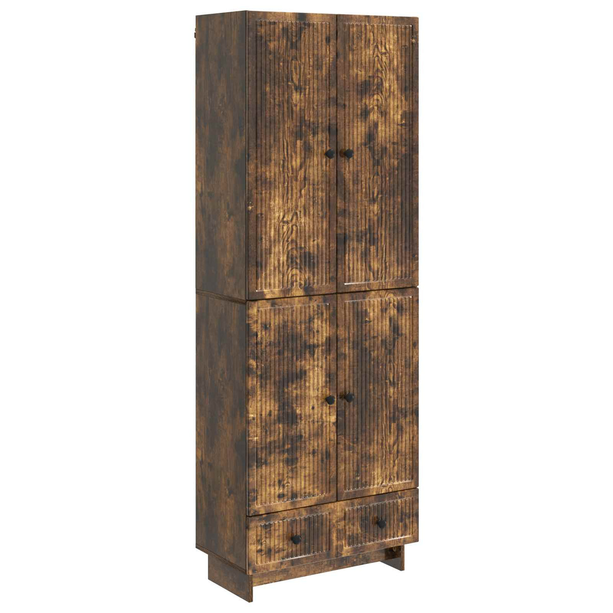 Cabinet Set 2 pcs Smoked Oak Engineered Wood