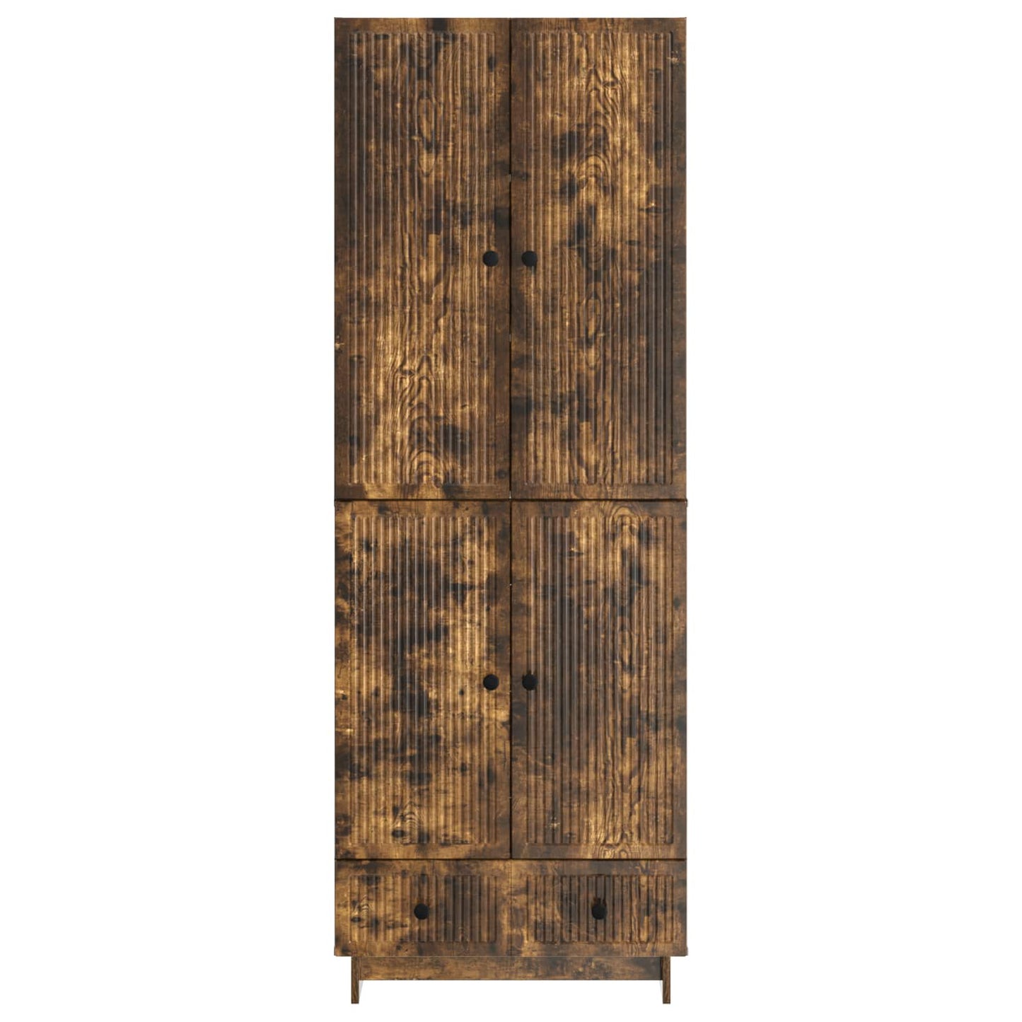 Cabinet Set 2 pcs Smoked Oak Engineered Wood