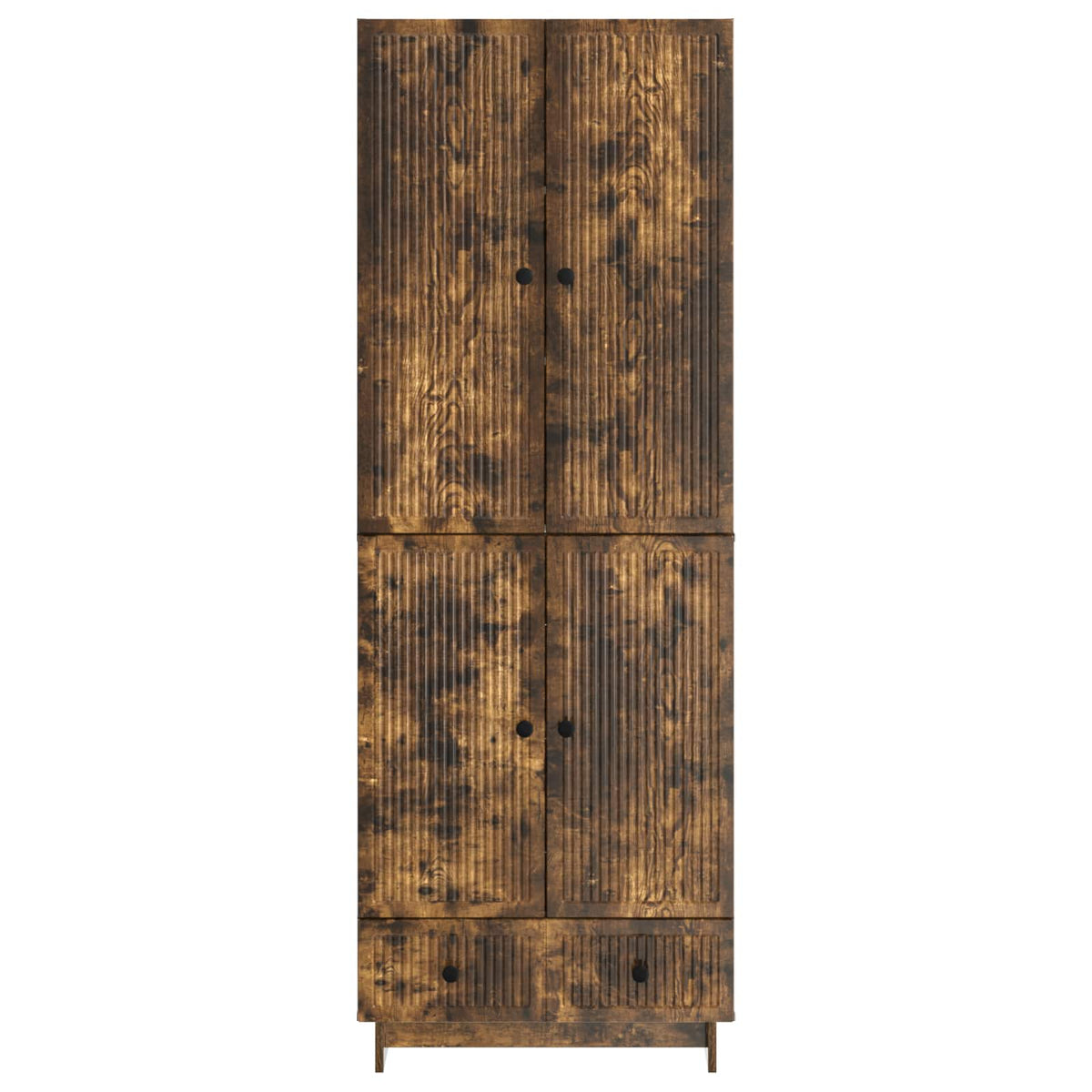 Cabinet Set 2 pcs Smoked Oak Engineered Wood