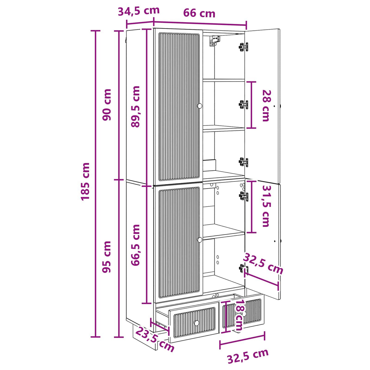 Cabinet Set 2 pcs Smoked Oak Engineered Wood