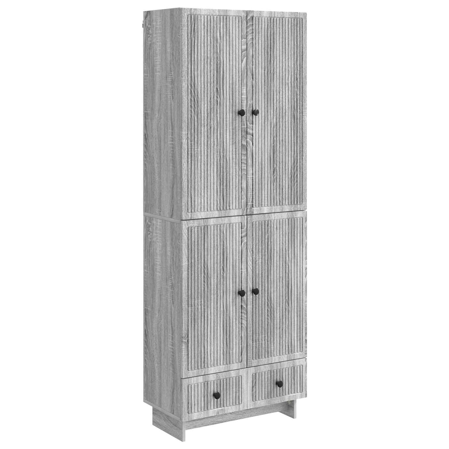Cabinet Set 2 pcs Grey Sonoma Engineered Wood
