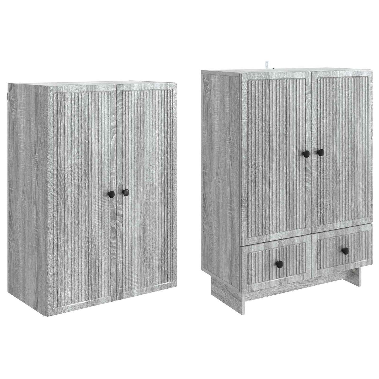 Cabinet Set 2 pcs Grey Sonoma Engineered Wood
