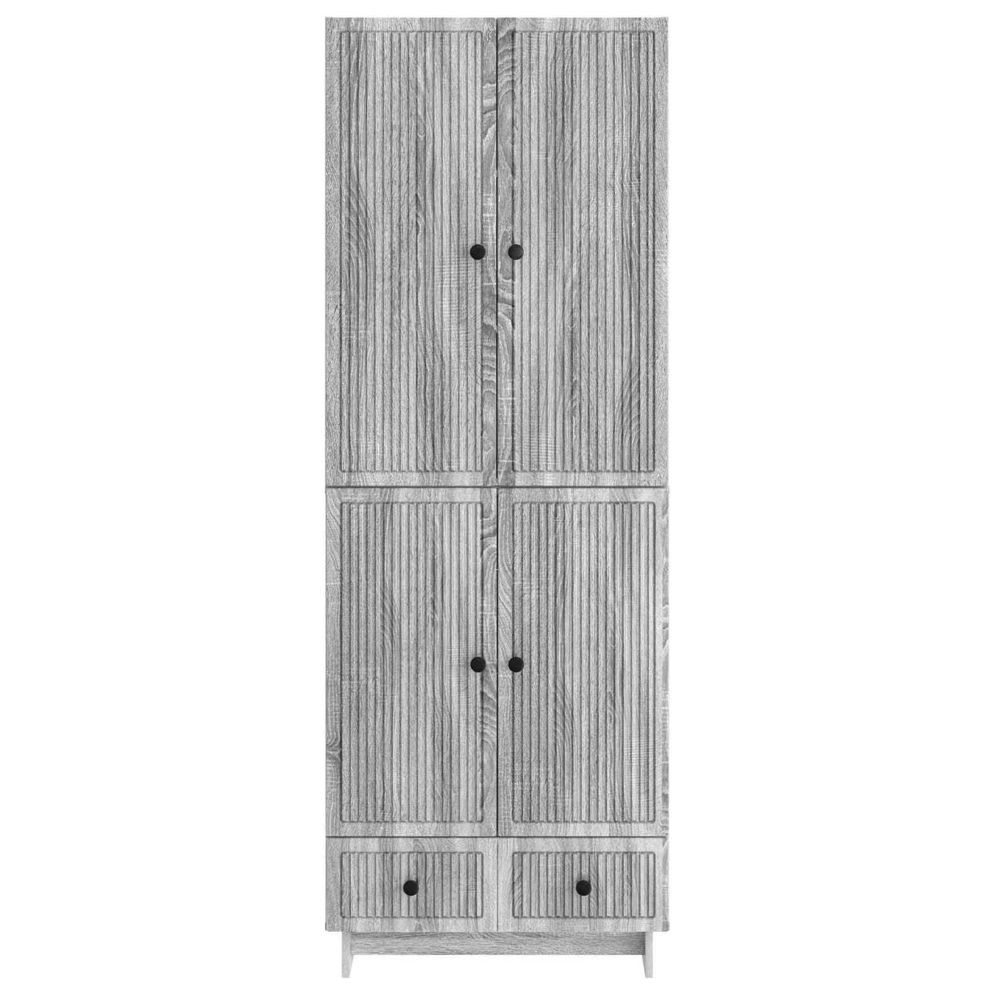 Cabinet Set 2 pcs Grey Sonoma Engineered Wood
