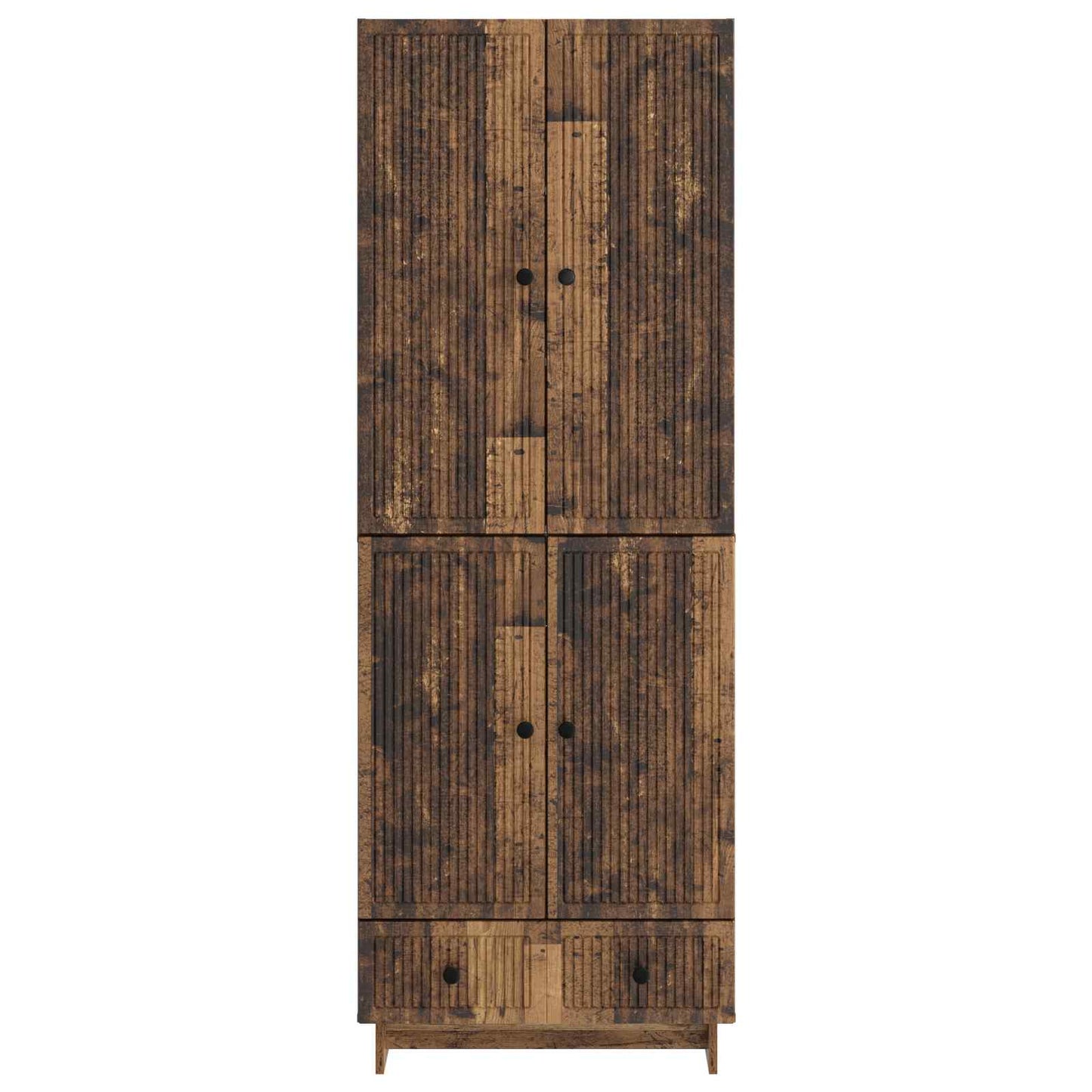 Cabinet Set 2 pcs Old Wood 66 x 34.5 x 95 cm Engineered Wood