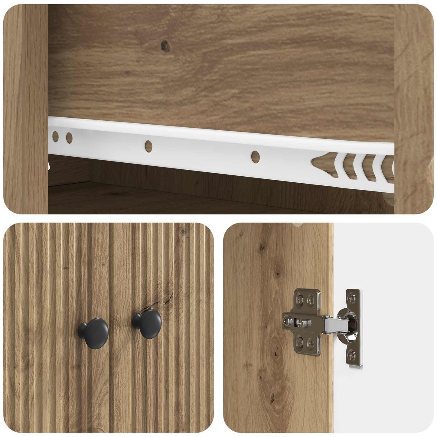 Cabinet Set 2 pcs Artisan Oak 66 x 34.5 x 95 cm Engineered Wood