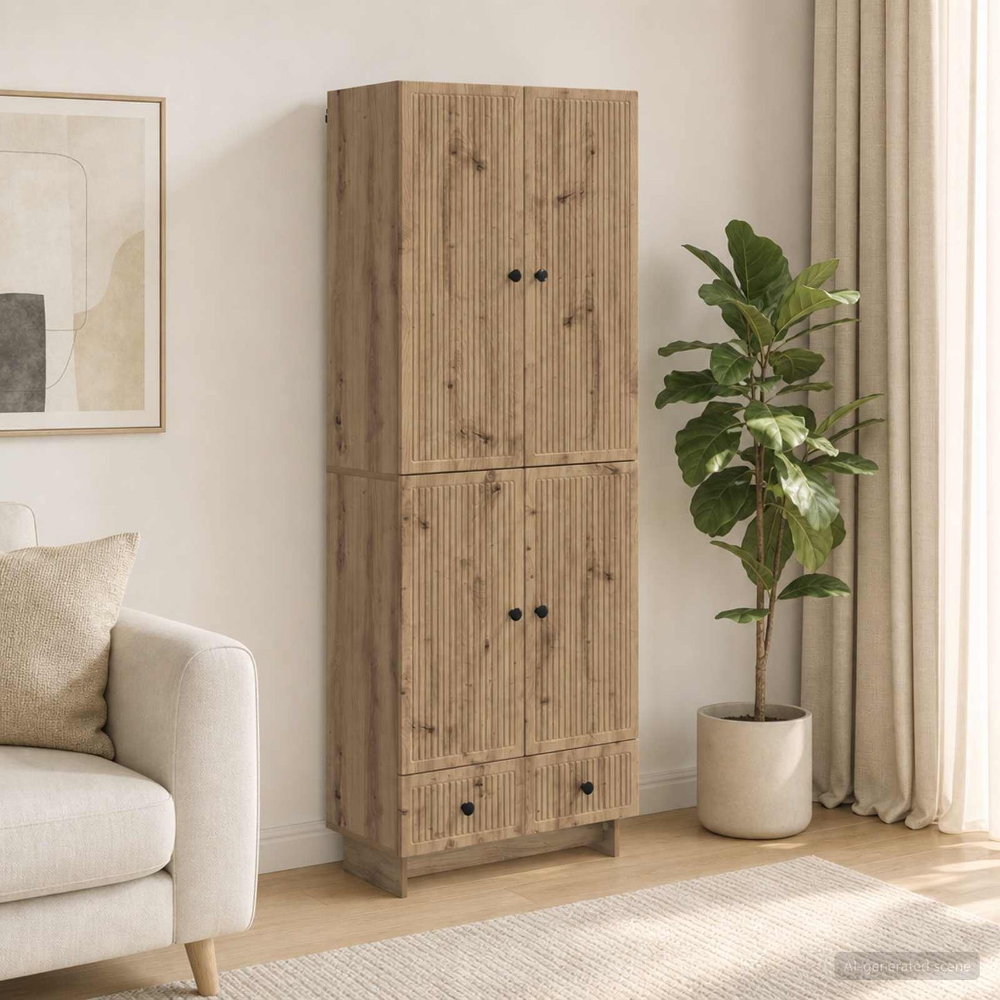 Cabinet Set 2 pcs Artisan Oak Engineered Wood