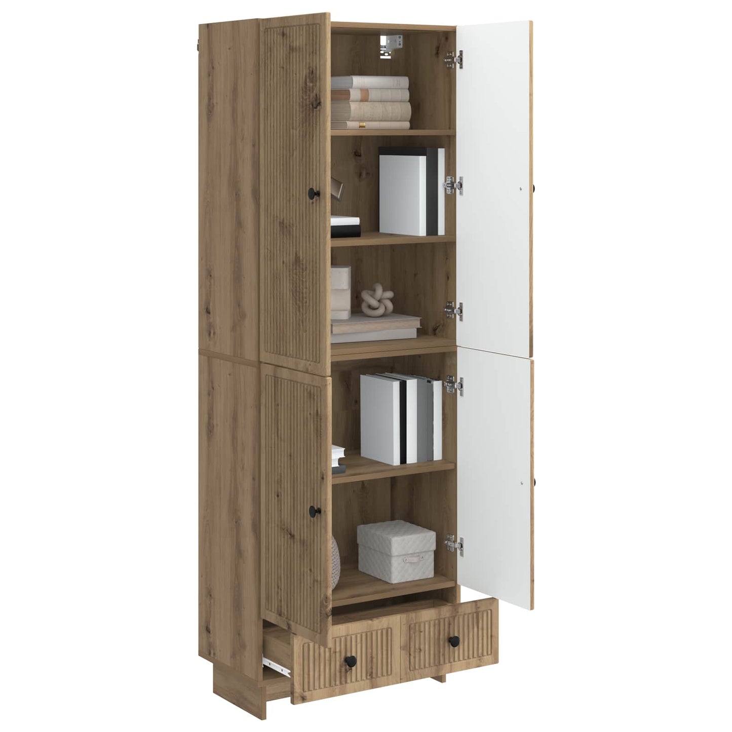 Cabinet Set 2 pcs Artisan Oak 66 x 34.5 x 95 cm Engineered Wood
