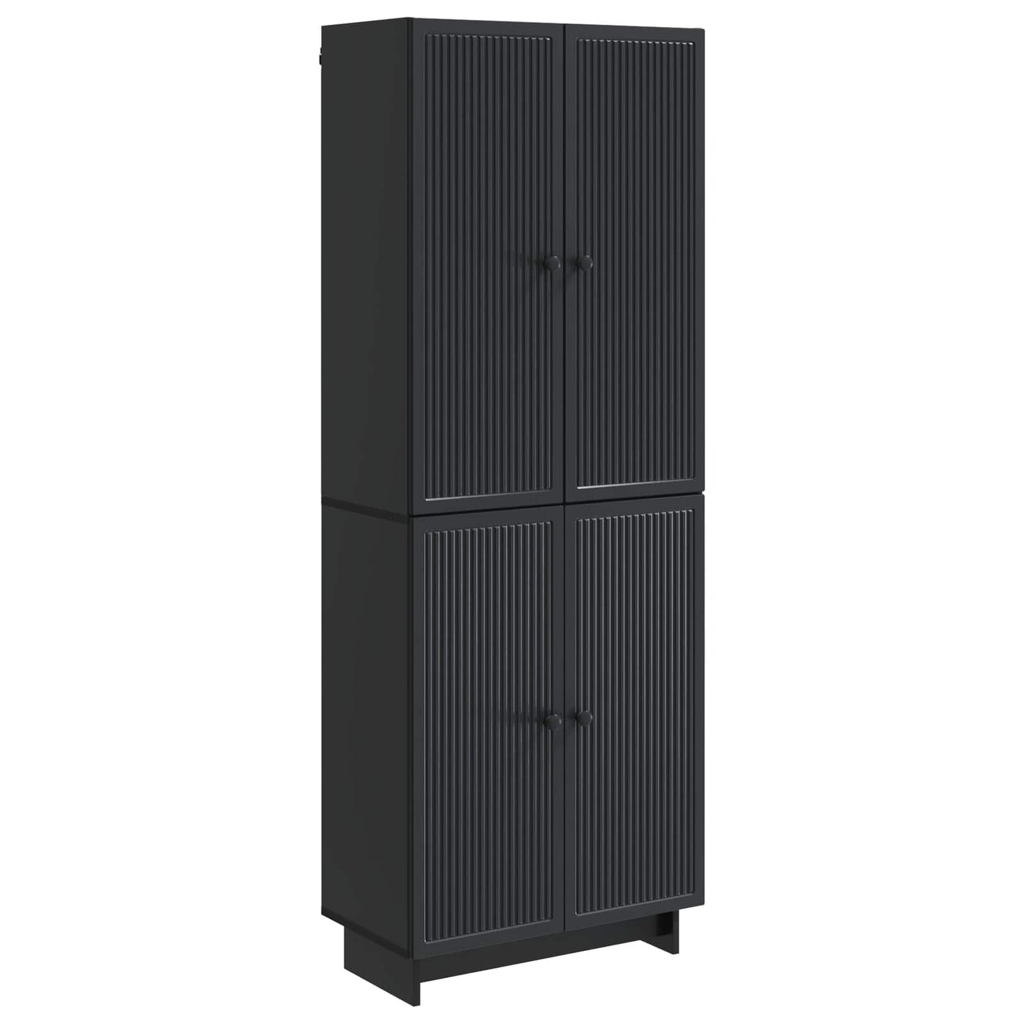 Cabinet Set 2 pcs Black 66 x 34.5 x 90 cm Engineered Wood