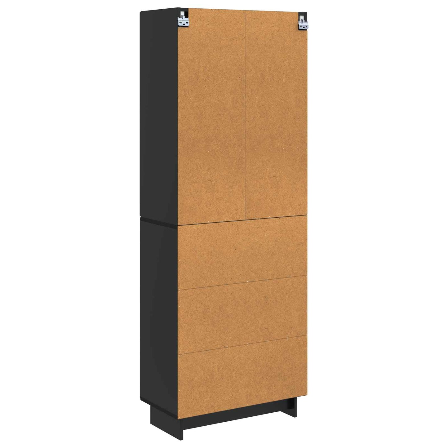 Cabinet Set 2 pcs Black 66 x 34.5 x 90 cm Engineered Wood