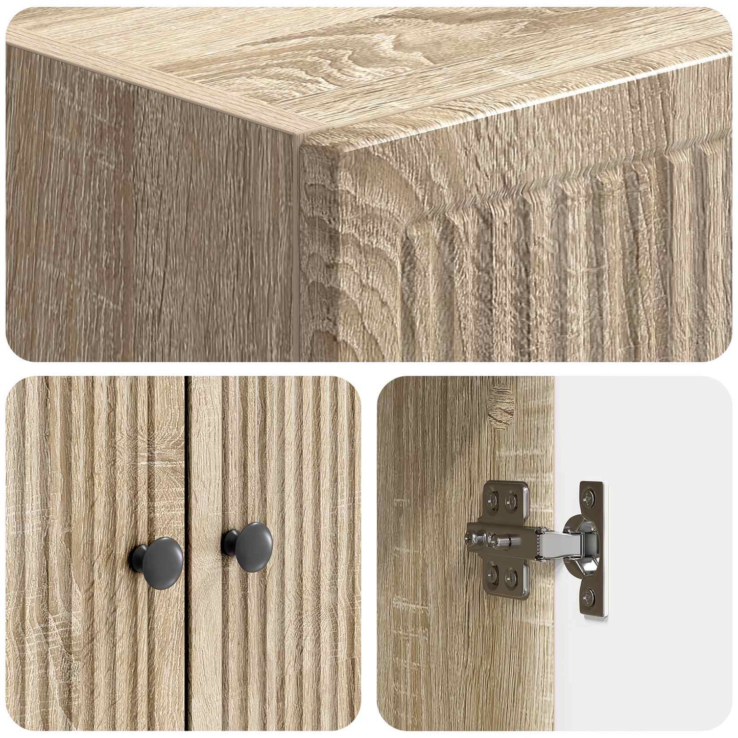 Cabinet Set 2 pcs Sonoma Oak 66 x 34.5 x 90 cm Engineered Wood