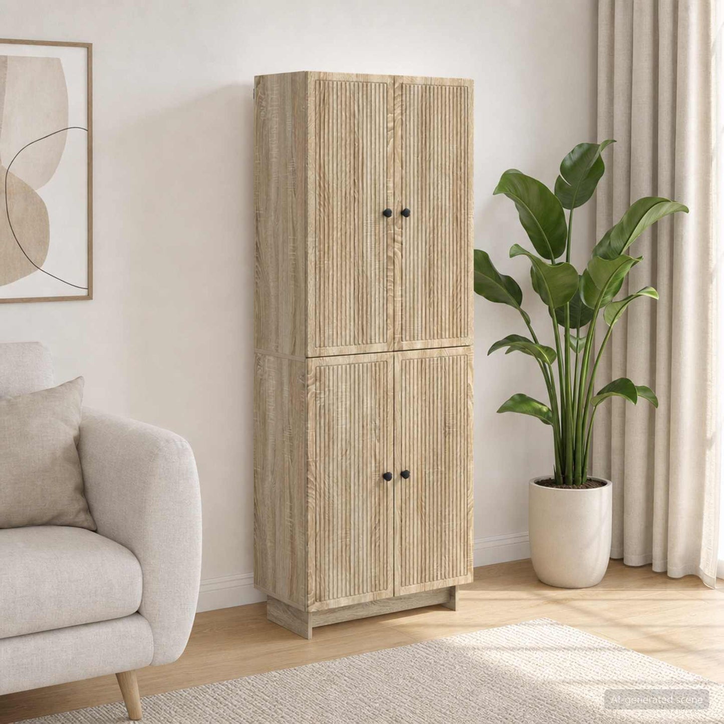 Cabinet Set 2 pcs Sonoma Oak 66 x 34.5 x 90 cm Engineered Wood