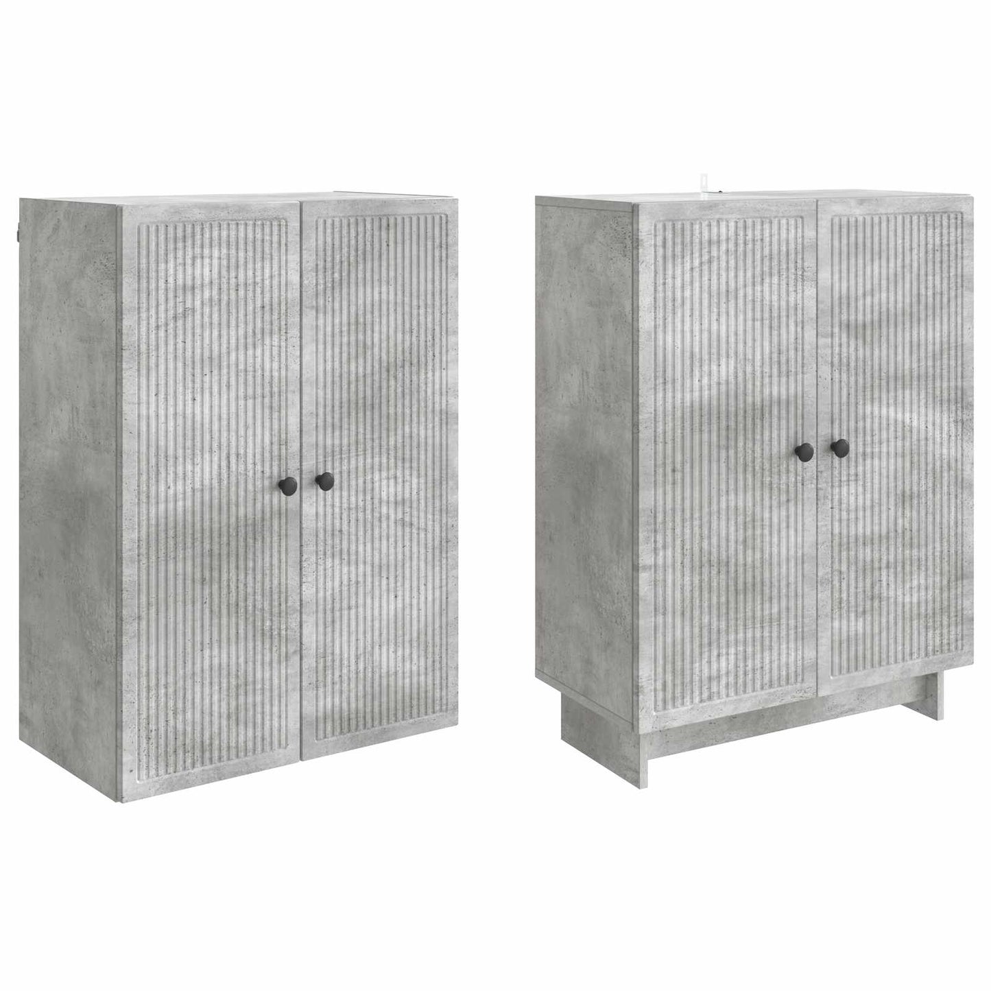 Cabinet Set 2 pcs Concrete Grey 66 x 34.5 x 90 cm