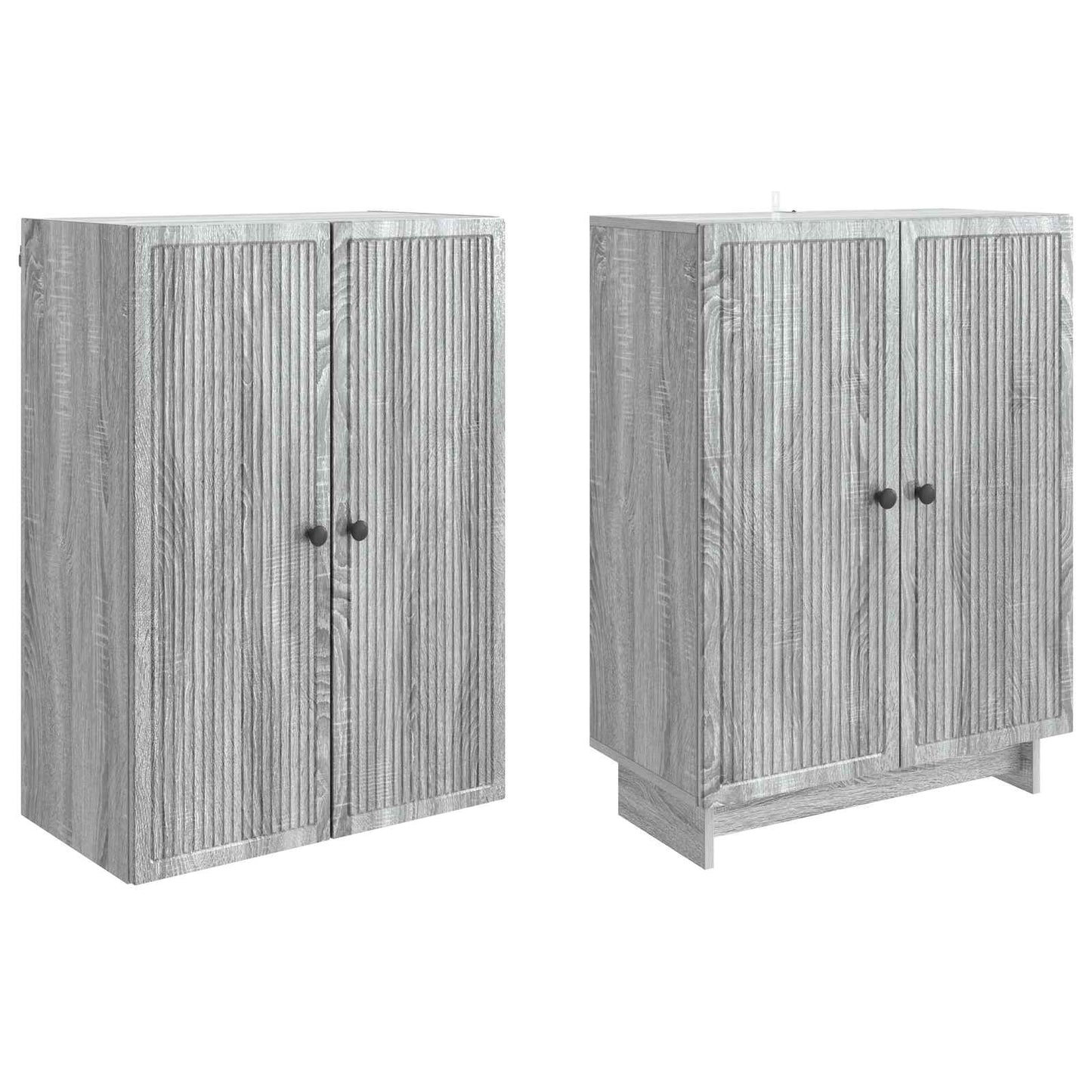 Cabinet Set 2 pcs Grey Sonoma Engineered Wood